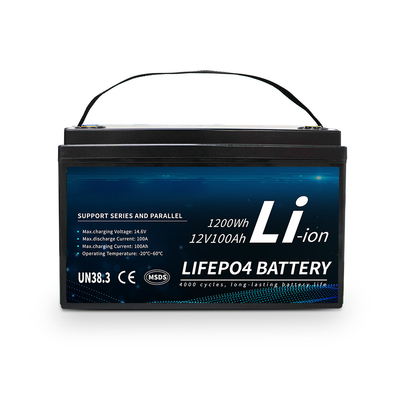 에너지를 위한 LCD 스크린과 트레일러 12.8V 100ah 리튬 이온 lifepo4 건전지 팩
